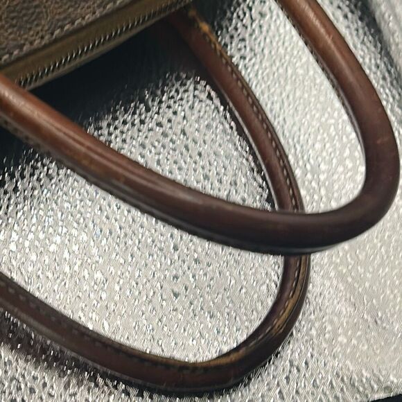 Celine Alma Top Handle Shoulder Bag Brown Triomphe Signature Logo Print - Picture 10 of 15